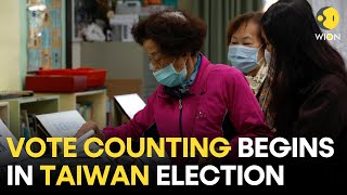 Taiwan Election 2024 Visuals direct from Taiwan  Results after 30 minutes of vote counting  WION [upl. by Imhsar752]