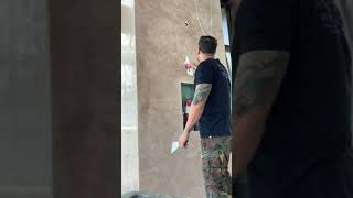 Venetian plaster wax application [upl. by Llenil]