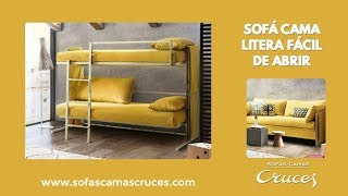 Sofá cama litera fácil de abrir y ocupa muy poco espacio [upl. by Trace]