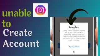 How to Fix Instagram Account Creating Problem  Instagram Sign Up Error [upl. by Harwill]