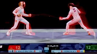 Olympic 2024 fencing final Hong Kong vs France amazing movement TeamHongKong olympics2024 [upl. by Eardnaed380]