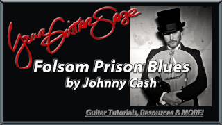 Folsom Prison Blues by Johnny Cash How to Play Guitar Lesson [upl. by Hpesojnhoj]