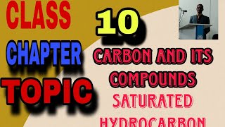 SATURATED HYDROCARBONchemistry 10 class [upl. by Anirual]