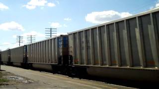 BNSF 5719 Loaded Coal Train Kewanee IL [upl. by Masha]