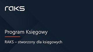 Program Księgowy RAKS  Pełna Księgowość [upl. by Inalawi]