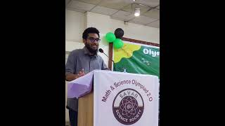 Speech for students of Savar Science Society  Math Olympiad 20 [upl. by Bryana495]