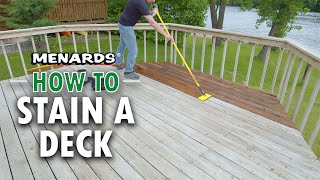 How To Stain a Deck  Menards [upl. by Opalina]