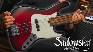 VINTAGE meets VERSATILITY The SADOWSKY MetroLine Vintage JJ Bass in Burgundy BlackBurst  Demo [upl. by Nya]