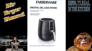 Farberware Digital OilLess Fryer Manual FBW FT 43479 BK Air Fryer [upl. by Hluchy]