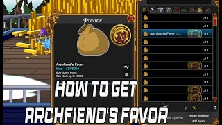 AQW HOW TO GET ARCHFIENDS FAVOR 2022 l FEATURED GEAR SHOP [upl. by Nnyluqcaj]