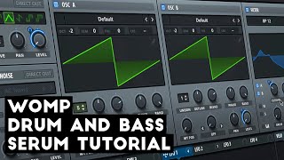 DNB quotWOMPquot BASS TUTORIAL in SERUM [upl. by Emera]