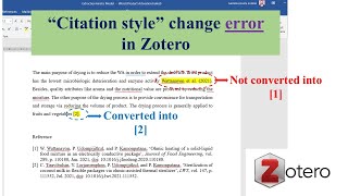 In text quotCitation changequot error in zotero Software [upl. by Etteiluj810]