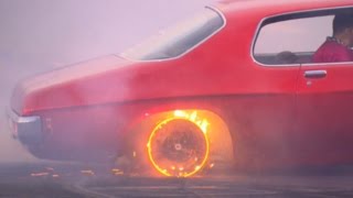 INSANE BURNOUT RED HOT RIMS [upl. by Atilehs]