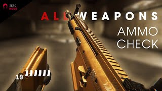 ZERO HOUR  ALL WEAPONS AMMO CHECKING ANIMATIONS BONUS CODE FOR ALL FREE WATCHES [upl. by Leirbaj]