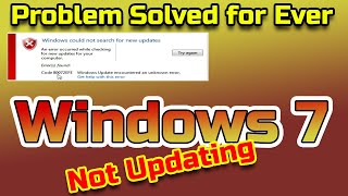 Windows 7 Update Error  Windows 7 Not Updating [upl. by Aihsenat]