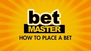 How to Place a Bet on betMaster [upl. by Lydell]