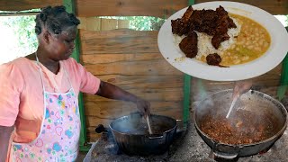 Comida Dominicana del Campo Ramona Cocina Carne de Res [upl. by Orrin]