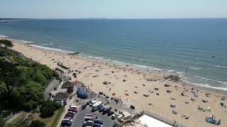 Canford Cliffs Beach Branksome Park Dorset By Air [upl. by Nodnorb498]