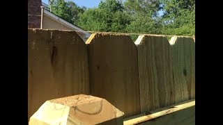 Building a 40 Privacy Fence using DogEared Pine Pickets [upl. by Antonia]