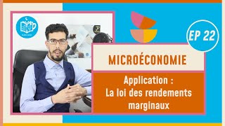 CAFE ECO EP 22 Microéconomie S1S2 Application La loi des rendements marginaux Darija [upl. by Domel]