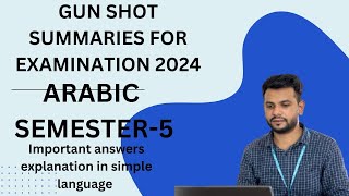 Arabic summaries  semester 5 important grammar explanation in simple language  Osmania university [upl. by Ettenrahc357]