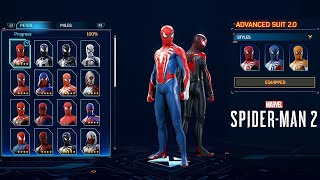 SpiderMan 2 PS5 All 78 Suits amp Styles Showcase  4K 60ᶠᵖˢ ✔ [upl. by Cosette853]