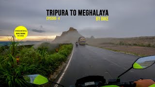 Tripura to Meghalaya by bike  Episode 4  Root Bridge monsoon weather [upl. by Cliffes]