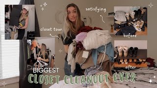 BIGGEST CLOSET CLEAN OUT OF MY LIFE  clean out my entire closet with me [upl. by Hacceber]