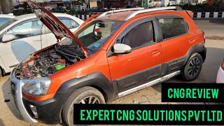 Etios Cross CNG Installation and drive review on CNG  Owners Feedback  22kmkg CNG [upl. by Decamp]