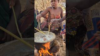 Its Soup Time Hadza women cooking their favorite soup middle in forest hadzabetribe villagelife [upl. by Thorne821]