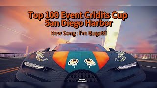 Top 100 Challenge Credits Cup  San Diego Harbor  Bugatti Chiron 300  Asphalt 8 [upl. by Allekram]