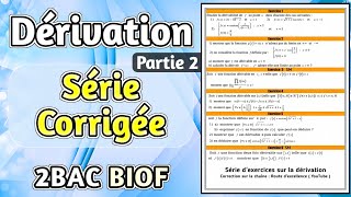 Série dexercices sur la Dérivation 2BAC SM  PC   Partie 2 [upl. by Siobhan]