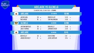 SACA Premier Cricket  West End Mens 2nd Grade  Round 6  Adelaide v Glenelg  Day 1 [upl. by Lovash]