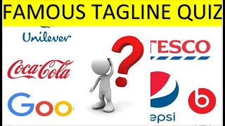 ULTIMATE TAGLINE  SLOGAN QUIZ  40 in total [upl. by Croydon]