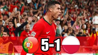 Resumen del partido entre Portugal y Polonia de hoy Liga Europea de Naciones 2024 [upl. by Auqeenwahs46]