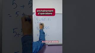 Enchaînement dopérations foryou schorts maths education mathematik explore [upl. by Jandel]