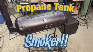 STEP BY STEP PROPANE TANK SMOKER BUILD [upl. by Ibby]