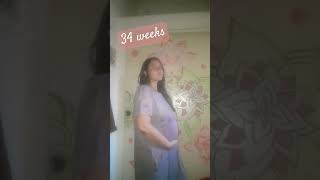 34 Weeks pregnacyjourney pregnancybelly 34weekspregnant 34weeks pregnancystages thirdtrimester [upl. by Raybourne]