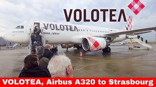 VOLOTEA Airbus A320 from Toulouse Blagnac to Strasbourg Flight Report [upl. by Jamill]