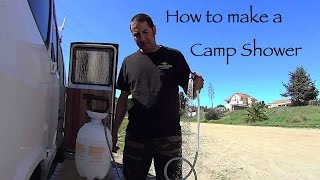 How to Make an Outdoor Portable Camp Shower DIY Living in a Van [upl. by Eidorb111]