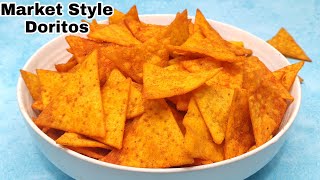 Homemade Doritos RecipeMarket Style Nachos With Homemade Cheese Powder घर मे मार्केट जैसे Doritos [upl. by Grissel]