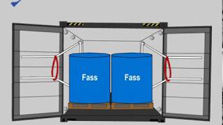 SpezialLashing für Fässer im Container Variante 1 [upl. by Enale]