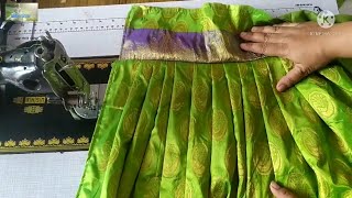 ರೇಷ್ಮೆ ಲಂಗಾ ಬ್ಲೌಸ್ ಕಟಿಂಗ್ ಮತ್ತು ಸ್ಟಿಚಿನ್ಗ್  kids lehenga cutting and stitching in kannada [upl. by Aidaas164]