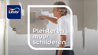 Zelf schilderen een pleisteren muur  Levis letscolour [upl. by Ylrebmit]