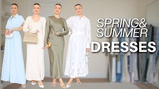 18 SPRINGSUMMER DRESSES  CASUAL WEDDING GUEST WORKWEAR amp EVENING [upl. by Herm]