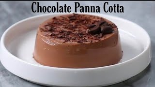 Chocolate Panna Cotta Recipe  Ricetta Panna Cotta Al Cioccolato  How To Make Chocolate Panna Cotta [upl. by Nodnarbal]