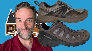 Oboz Sawtooth II Low versus Merrell MQM Flex 2 Hiking Shoes [upl. by Ordisi]