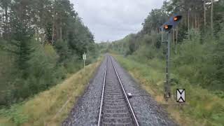 Führerstandmitfahrt Schwandorf  Cham  Furth im Wald  Cham Alex Cabview BR223 Train [upl. by Yanffit]