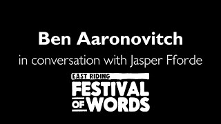 Ben Aaronovitch in conversation with Jasper Fforde  East Riding Festival of Words 2024 [upl. by Ynnal100]