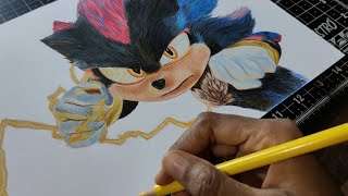 Drawing  Sonic the Hedgehog 3  How to draw Sonic the hedgehog step by step [upl. by Yrreiht]